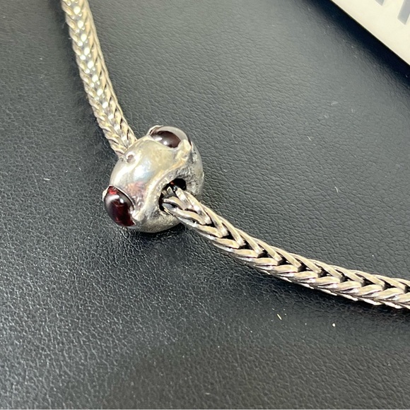 Trollbeads Retired Silver Bead With Garnets- 51712 - Picture 6 of 10